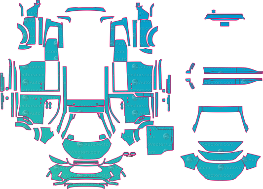 Ford Transit Custom V710 Sport (From 2025) Van Pre-Cut PPF Pattern Templates – pre-cut PPF pattern templates, digital download vector files (CDR, AI, PDF, DXF, SVG)