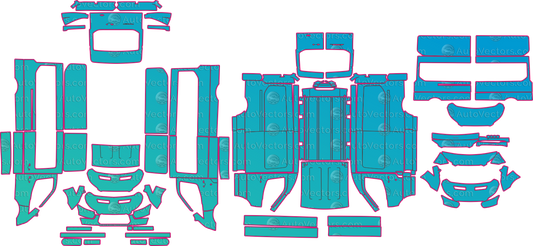 Ford Transit Medium,Long high roof (2014-2019) Van – pre-cut PPF pattern templates, instant digital download vector cut files (CDR, AI, PDF, SVG)