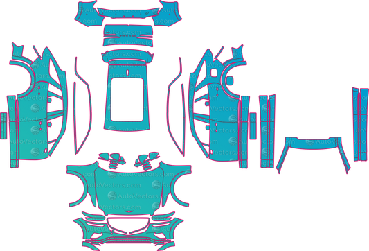 Genesis GV70 2.5T AWD (From 2026) SUV pre-cut PPF pattern layout