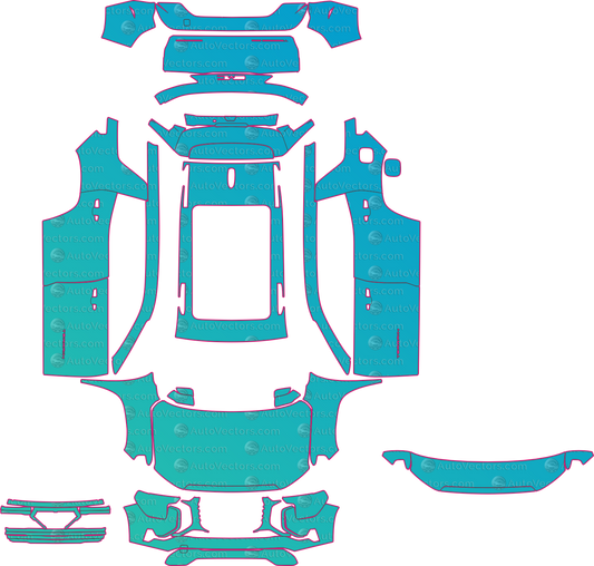 GMC Terrain (From 2025) SUV – pre-cut PPF pattern templates, instant digital download vector cut files (CDR, AI, PDF, SVG)