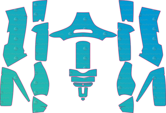 Harley-Davidson Electra Glide Standard (From 2014) Moto motorcycle PPF pattern layout
