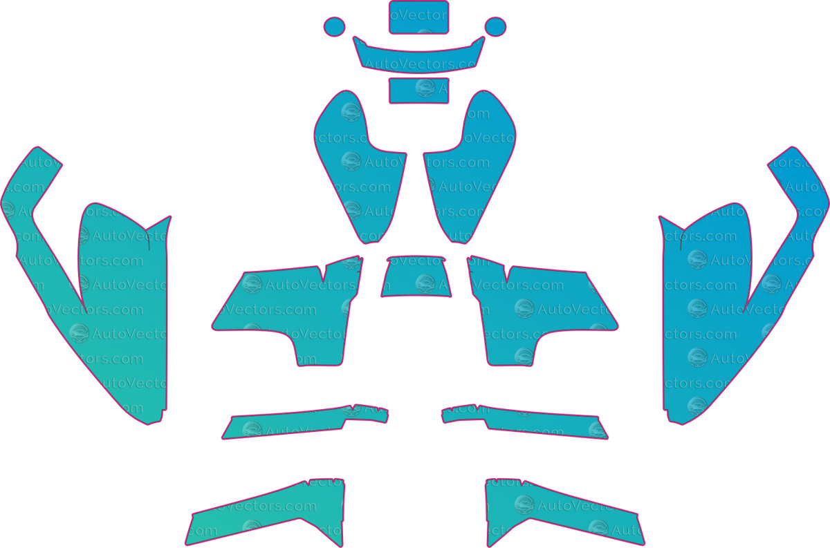 Harley-Davidson Pan America Adventure 1250 Special (From 2025) Moto motorcycle PPF pattern layout
