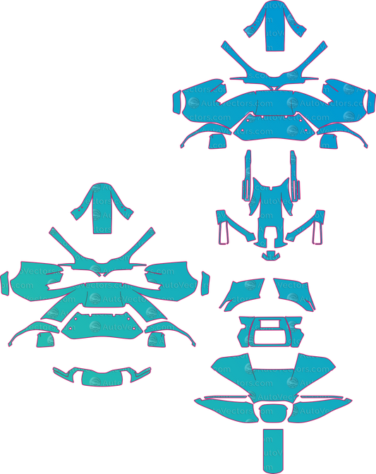 Harley-Davidson Road Glide (From 2024) Moto – motorcycle pre-cut PPF pattern templates, instant digital download vector cut files (CDR, AI, PDF, SVG)