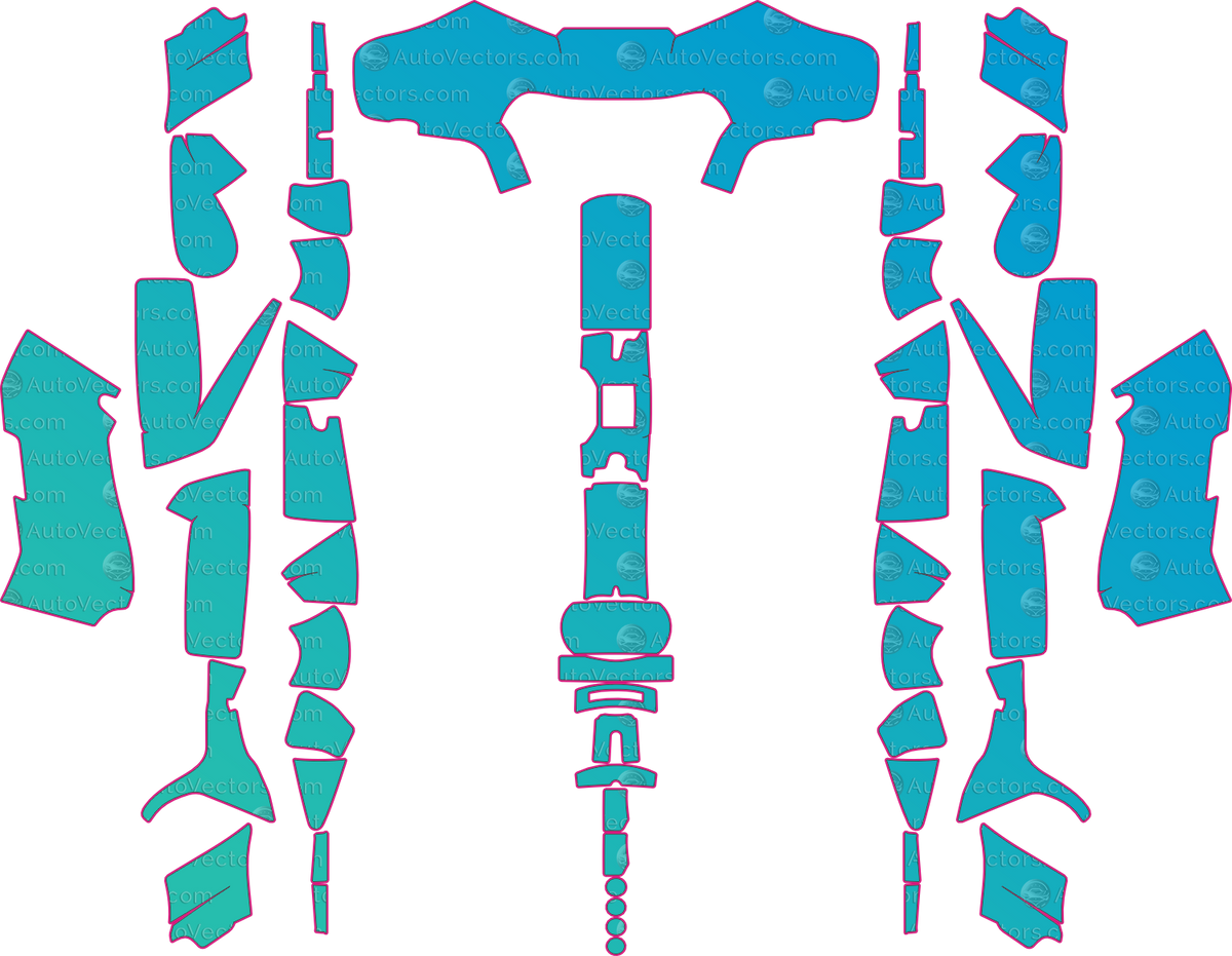 Harley-Davidson Road Glide Special (From 2014) Moto motorcycle PPF pattern layout