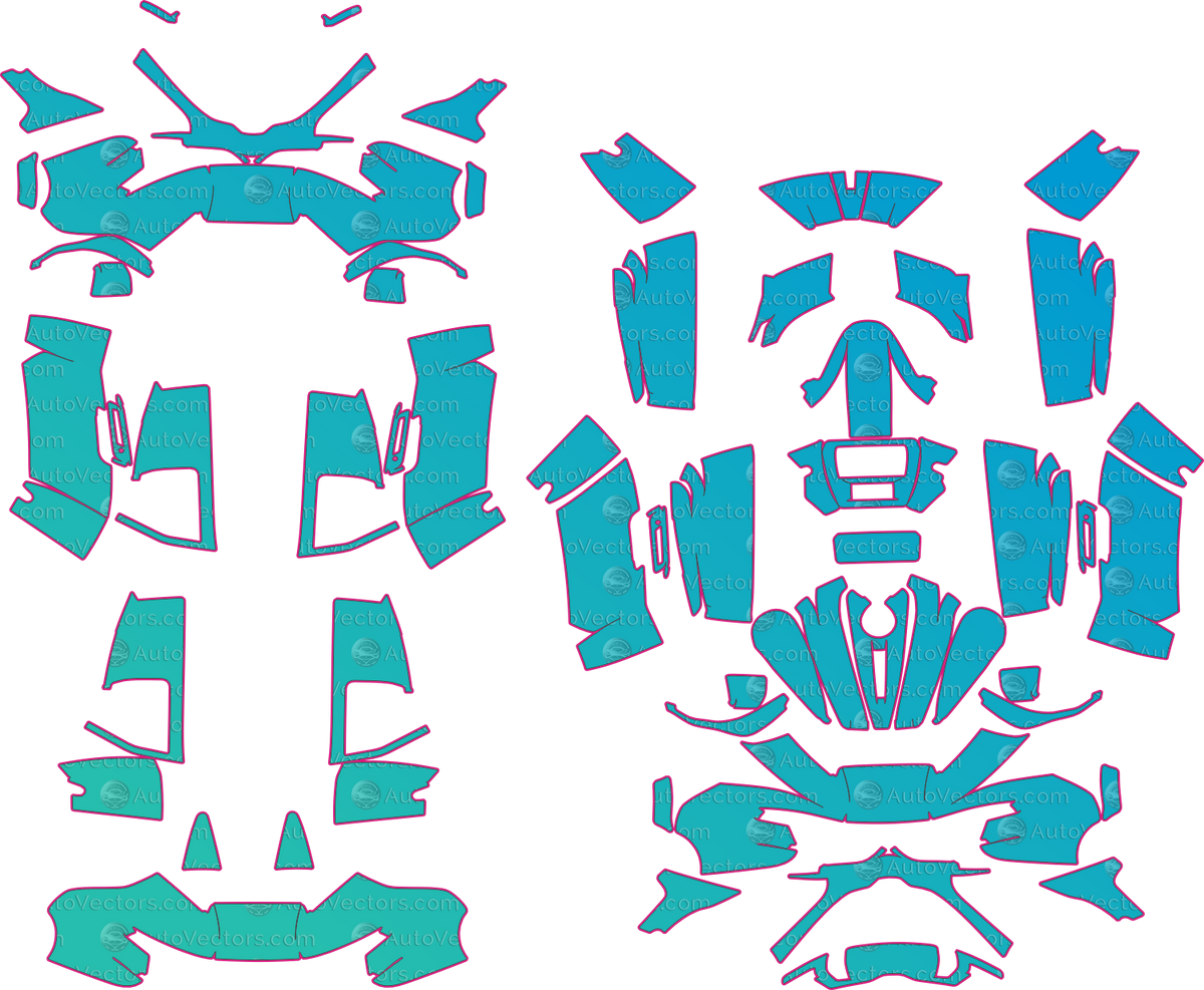 Harley-Davidson Road Glide-ST (From 2024) Moto motorcycle PPF pattern layout
