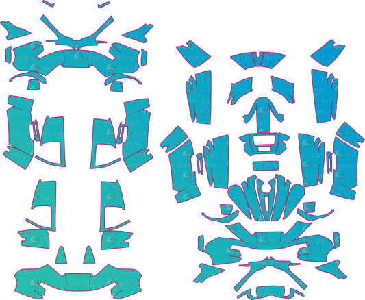 Harley-Davidson Road Glide-ST (From 2024) Moto motorcycle PPF pattern layout