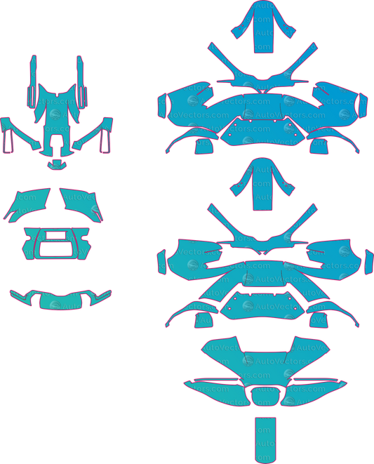 Harley-Davidson Street Glide (From 2024) Moto – motorcycle pre-cut PPF pattern templates, instant digital download vector cut files (CDR, AI, PDF, SVG)