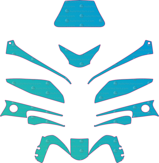 Honda Crosstourer Base (From 2015) Moto motorcycle PPF pattern layout