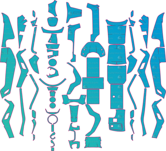 Honda NS 125LA (From 2025) Moto motorcycle PPF pattern layout