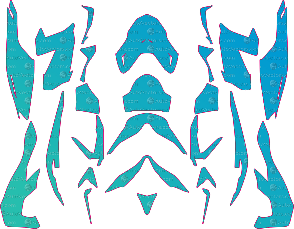 Honda NSS350 Base (From 2021) Moto, motorcycle PPF pattern layout