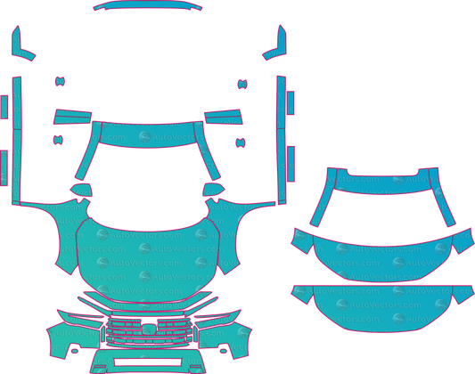 Honda Pilot Touring (From 2026) SUV Pre-Cut PPF Pattern Templates – pre-cut PPF pattern templates, digital download vector files (CDR, AI, PDF, DXF, SVG)