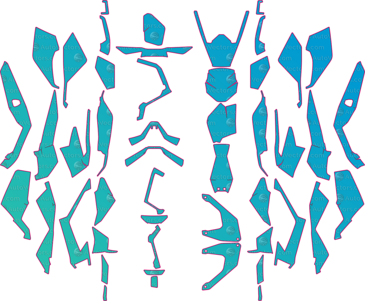 Honda X-ADV 750 (From 2025) Moto motorcycle PPF pattern layout