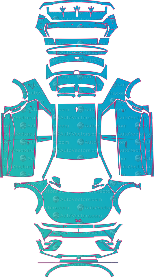 Hyundai Ioniq 5 NE N (From 2024) SUV Pre-Cut PPF Pattern Templates – pre-cut PPF pattern templates, digital download vector files (CDR, AI, PDF, DXF, SVG)