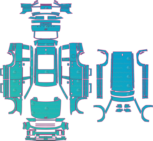 Hyundai Santa Fe (From 2024) SUV Pre-Cut PPF Pattern Templates – pre-cut PPF pattern templates, digital download vector files (CDR, AI, PDF, DXF, SVG)