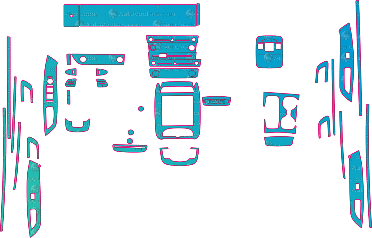 Hyundai Tucson Base (From 2026) SUV Interior PPF pattern layout