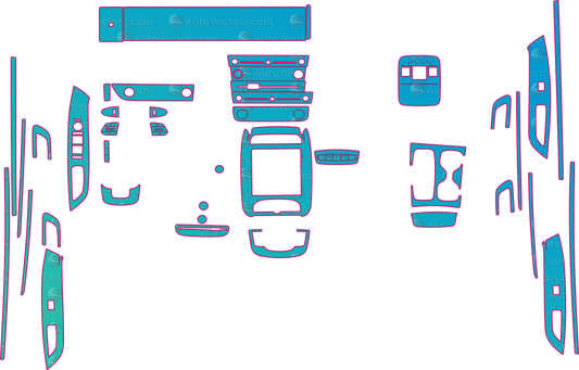 Hyundai Tucson Base (From 2026) SUV Interior PPF pattern layout