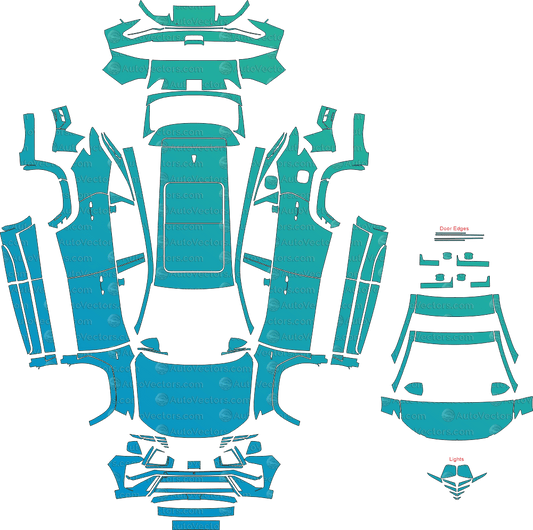 Hyundai Tucson N Line NX4 (From 2025) SUVpre-cut PPF vector template download