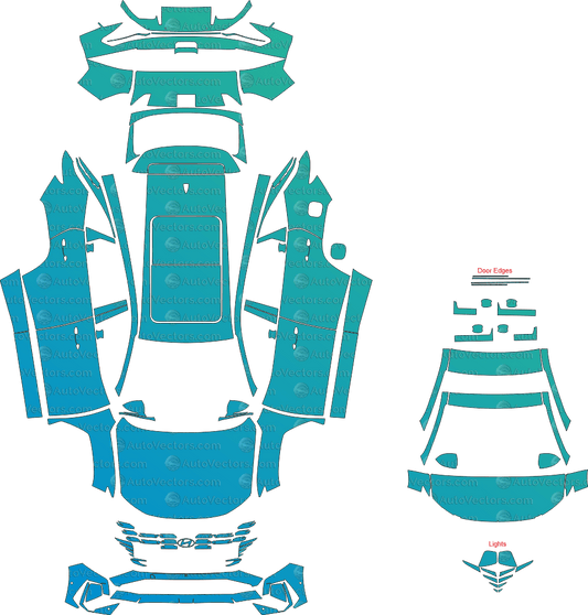 Hyundai Tucson SEL NX4 (From 2025) SUV pre-cut PPF vector template download