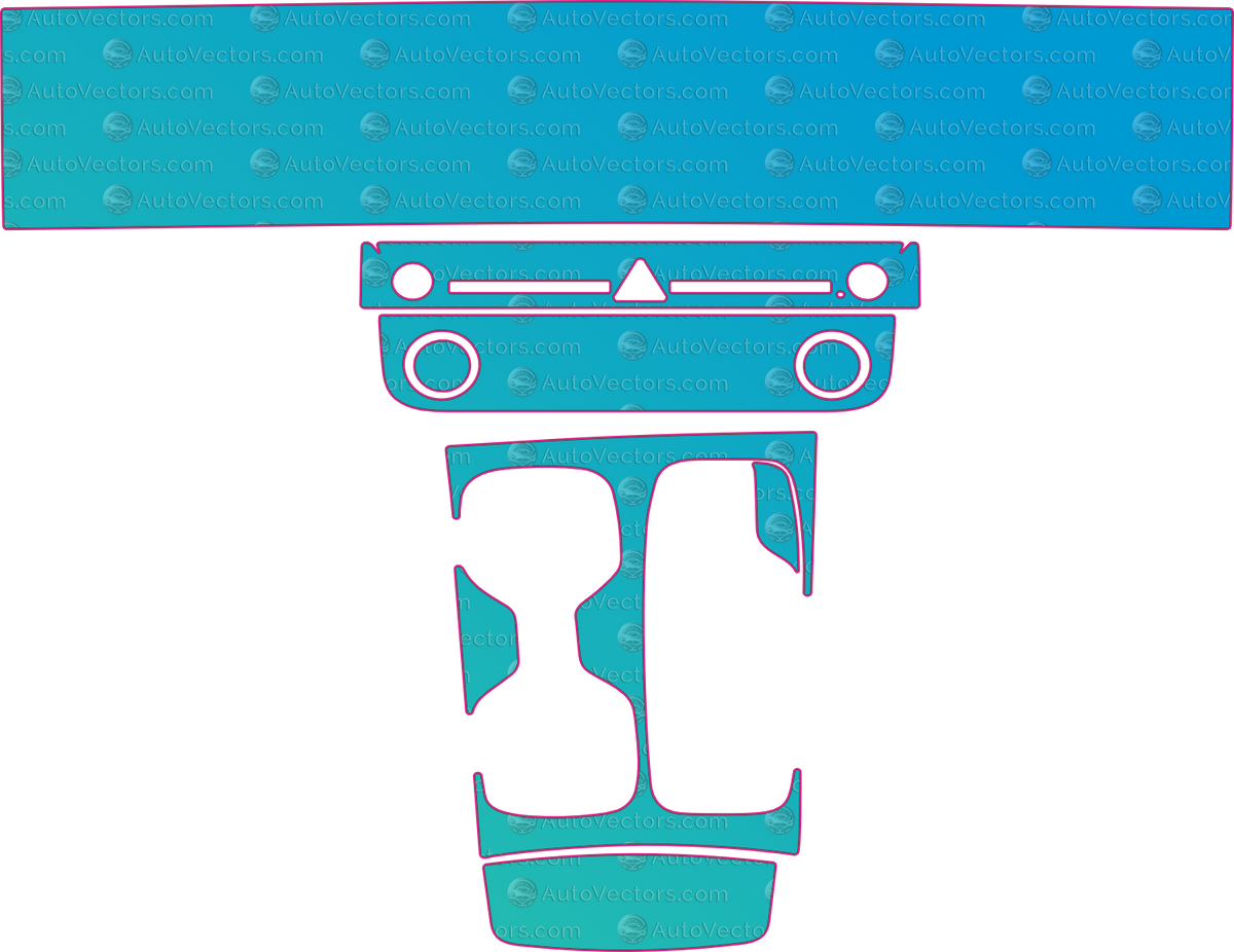 Hyundai Tucson V2 (From 2025) SUV Interior PPF pattern layout