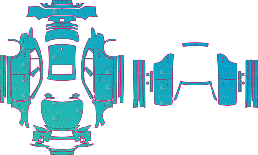 Infiniti Q50 RED Sport 400-SPORT (From 2018) Sedan – pre-cut PPF pattern templates, instant digital download vector cut files (CDR, AI, PDF, SVG)