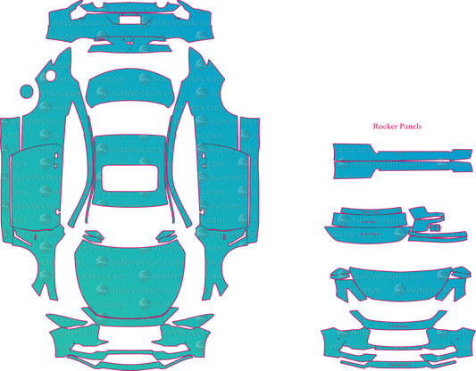 Infiniti Q60S CV37 Base (From 2017) Coupe – pre-cut PPF pattern templates, instant digital download vector cut files (CDR, AI, PDF, SVG)