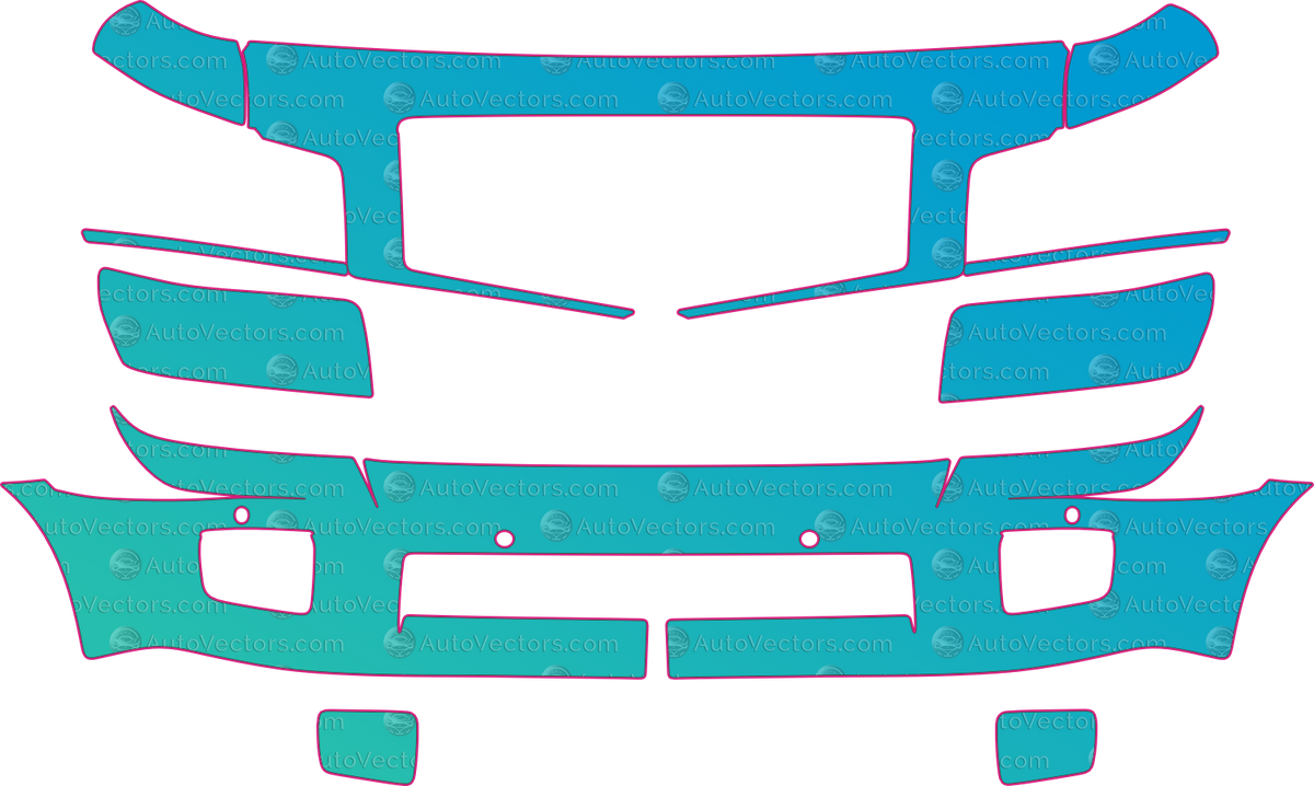 Infiniti QX Base (From 2008) SUV – pre-cut PPF pattern templates, instant digital download vector cut files (CDR, AI, PDF, SVG)