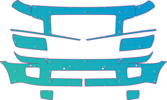 Infiniti QX Base (From 2008) SUV – pre-cut PPF pattern templates, instant digital download vector cut files (CDR, AI, PDF, SVG)