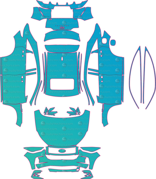 Infiniti QX55 Base (From 2022) SUV – pre-cut PPF pattern templates, instant digital download vector cut files (CDR, AI, PDF, SVG)
