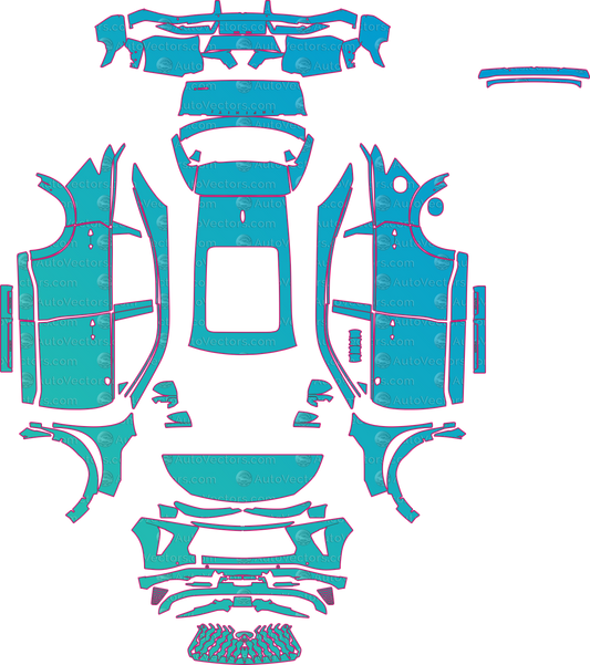 Infiniti QX65 (From 2027) SUV – pre-cut PPF pattern templates, instant digital download vector cut files (CDR, AI, PDF, SVG)