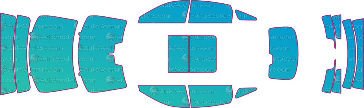 Infiniti QX65 (From 2027) SUV – window tint pre-cut templates, instant digital download vector cut files (CDR, AI, PDF, SVG)