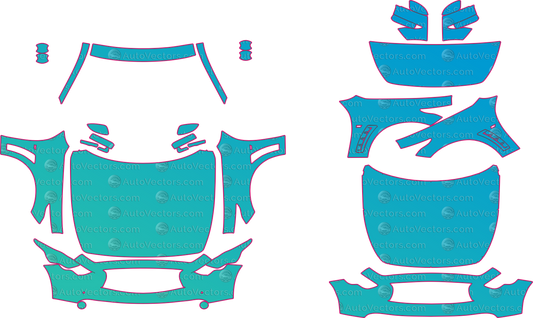 Infiniti QX70 S51 GT Premium-GT (From 2015) SUV – pre-cut PPF pattern templates, instant digital download vector cut files (CDR, AI, PDF, SVG)