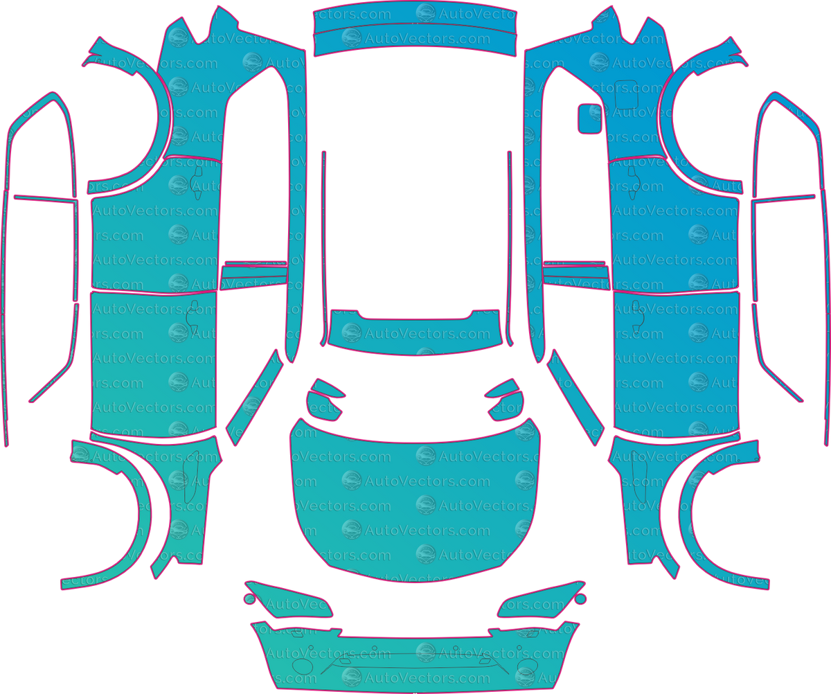 Infiniti QX80 Z62 (From 2014) SUV – pre-cut PPF pattern templates, instant digital download vector cut files (CDR, AI, PDF, SVG)