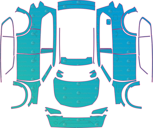 Infiniti QX80 Z62 (From 2014) SUV – pre-cut PPF pattern templates, instant digital download vector cut files (CDR, AI, PDF, SVG)