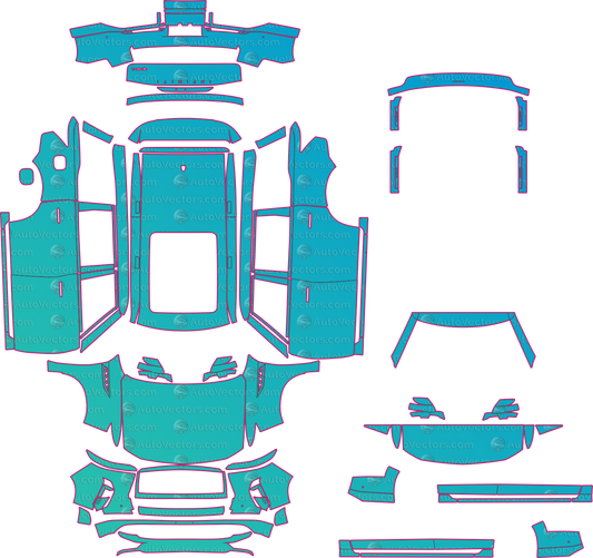 Infiniti QX80 Z63 LUXE (From 2025) SUV Pre-Cut PPF Pattern Templates – pre-cut PPF pattern templates, digital download vector files (CDR, AI, PDF, DXF, SVG)