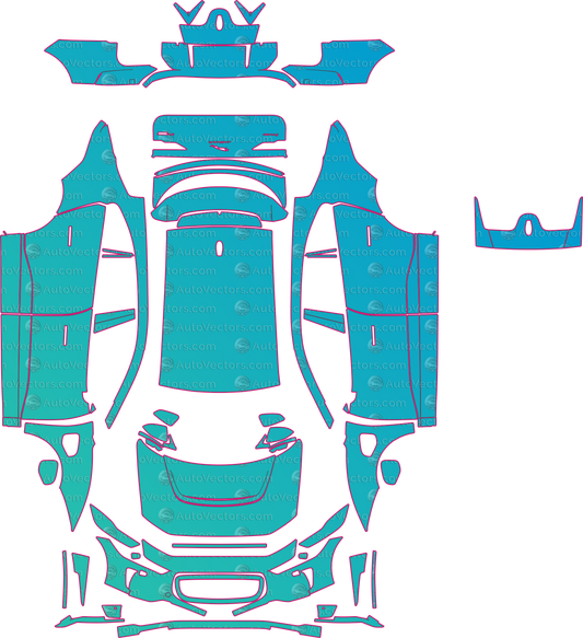 Jaguar I-Pace EV400 (From 2020) SUV pre-cut PPF pattern layout