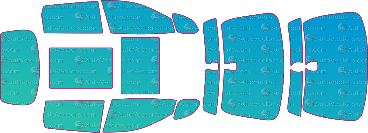 Jeep Cherokee KL (2019-2024) SUV Window Tint Pre-cut Templates – window tint pre-cut templates, digital download vector files (CDR, AI, PDF, DXF, SVG)