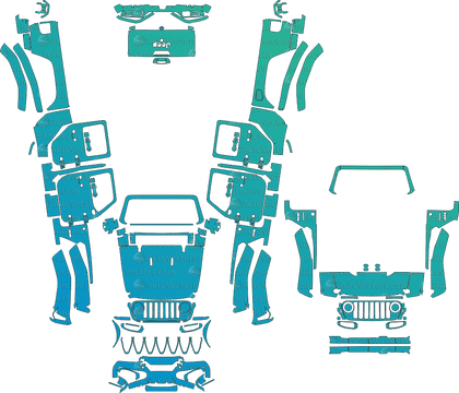 Jeep Gladiator High Altitude JT (From 2021) Pickup Pre-Cut PPF Pattern Templates