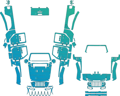 Jeep Gladiator Overland North Edition JT (From 2020) Pickup Pre-Cut PPF Pattern Templates