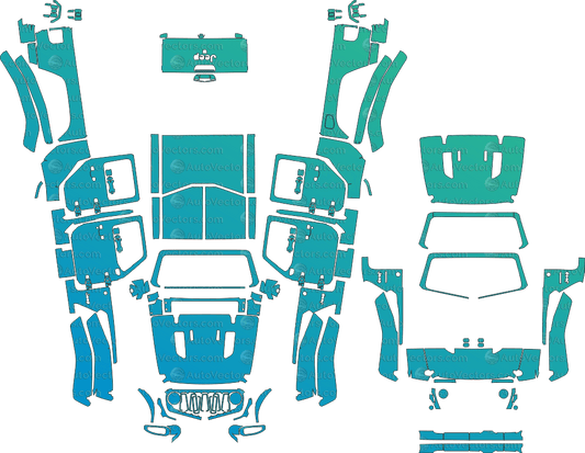 Jeep Gladiator Rubicon JT (From 2024) Pickup Pre - Cut PPF Pattern Templates pre - cut PPF template digital file download
