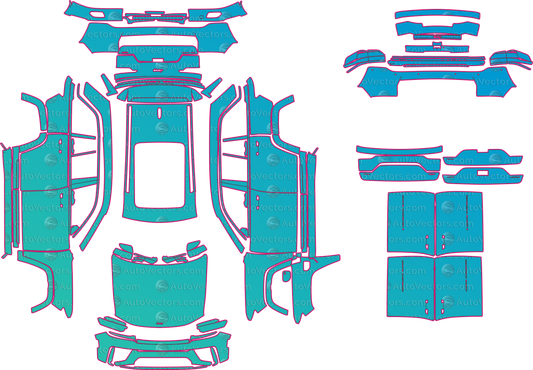 Jeep Grand Cherokee WL (From 2026) SUV Pre-Cut PPF Pattern Templates – pre-cut PPF pattern templates, digital download vector files (CDR, AI, PDF, DXF, SVG)