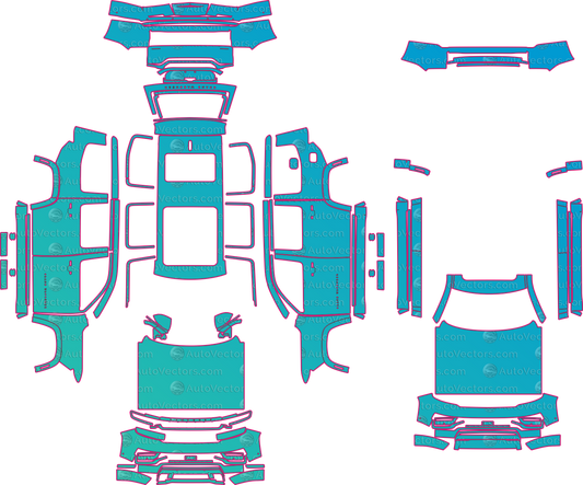 Jeep Grand Wagoneer Series III (From 2025) SUV – pre-cut PPF pattern templates, instant digital download vector cut files (CDR, AI, PDF, SVG)