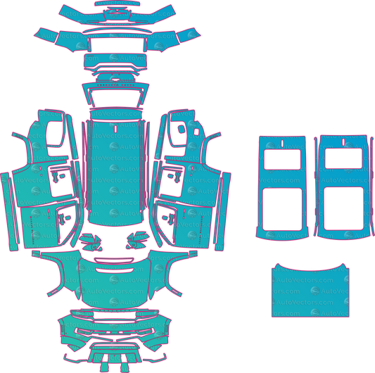 Jeep Grand Wagoneer WS Obsidian-Series I (From 2022) SUV – pre-cut PPF pattern templates, instant digital download vector cut files (CDR, AI, PDF, SVG)
