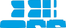 Jeep Wrangler JL 4-Door (From 2018) SUV / 4x4 off-road. Window Tint Pre-cut Templates