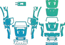 Jeep Wrangler JL Rubicon 2-Door (From 2018) SUV Pre-cut PPF Pattern Templates