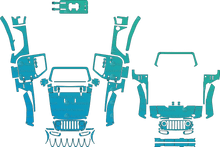 Jeep Wrangler JL Sahara 2-Door (From 2018) SUV Pre-cut PPF Pattern Templates