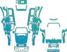 Jeep Wrangler JL Sahara 4-Door (From 2018) SUV Pre-cut PPF Pattern Templates