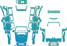 Jeep Wrangler JL Sport 4-Door (From 2018) SUV Pre-cut PPF Pattern Templates