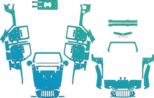 Jeep Wrangler JL Willys 4-Door (From 2020) SUV Pre-cut PPF Pattern Templates