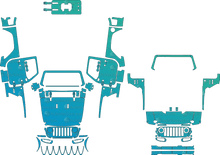 Jeep Wrangler JL Willys & Sport S 2-Door (From 2018) SUV Pre-cut PPF Pattern Templates