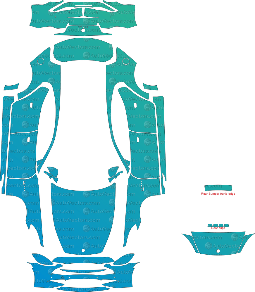 Karma Revero GT (From 2020) sedan pre-cut PPF vector template download